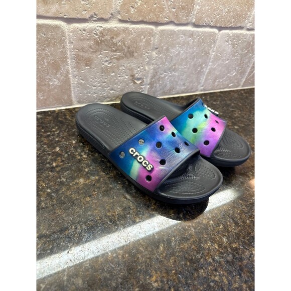 Crocs Classic Slide Out of this World Unisex M6 W8 EUC - Picture 1 of 9